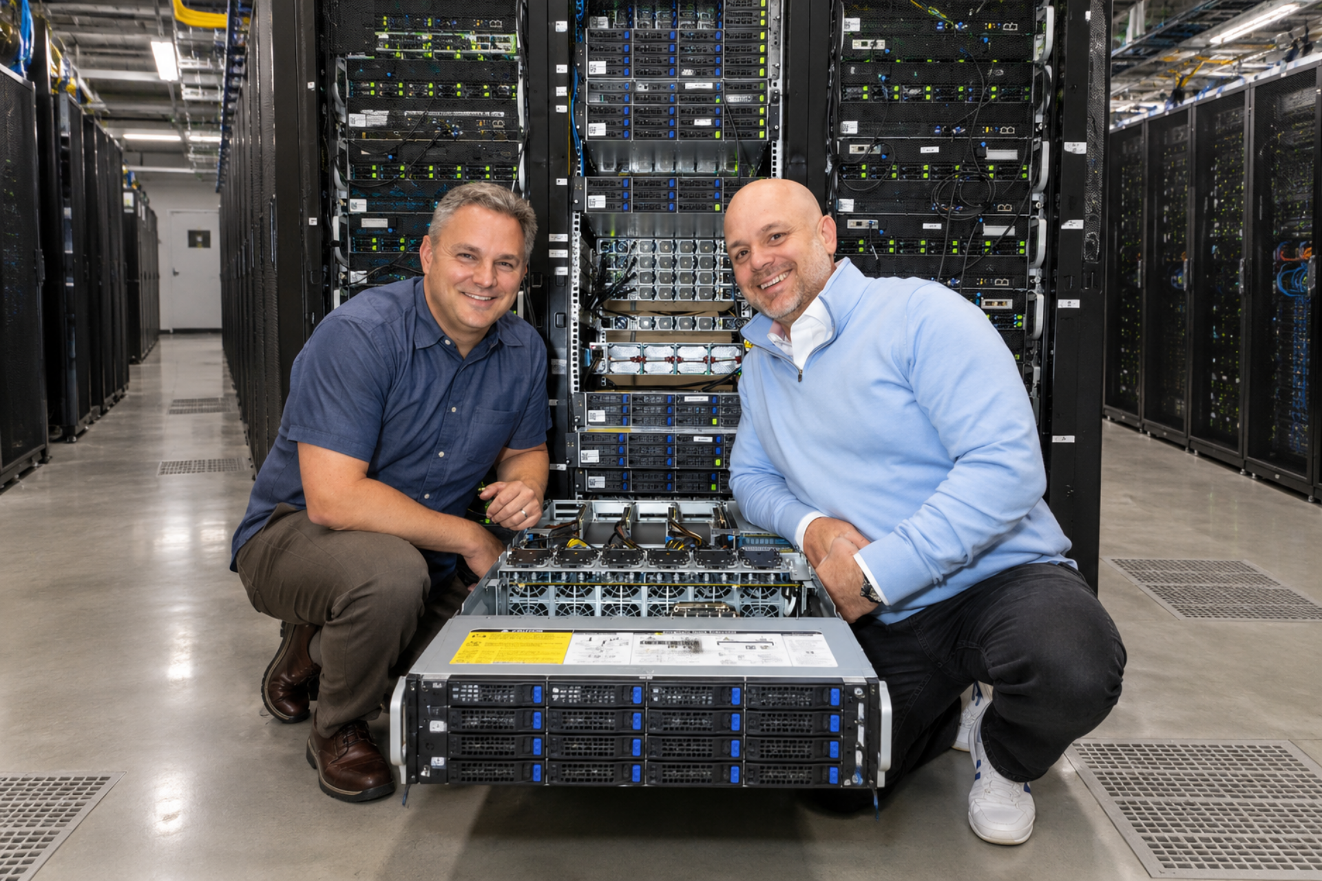 On right: Ed Doe, CEO and Co-founder. On left: Dan Daly, CTO and Co-founder