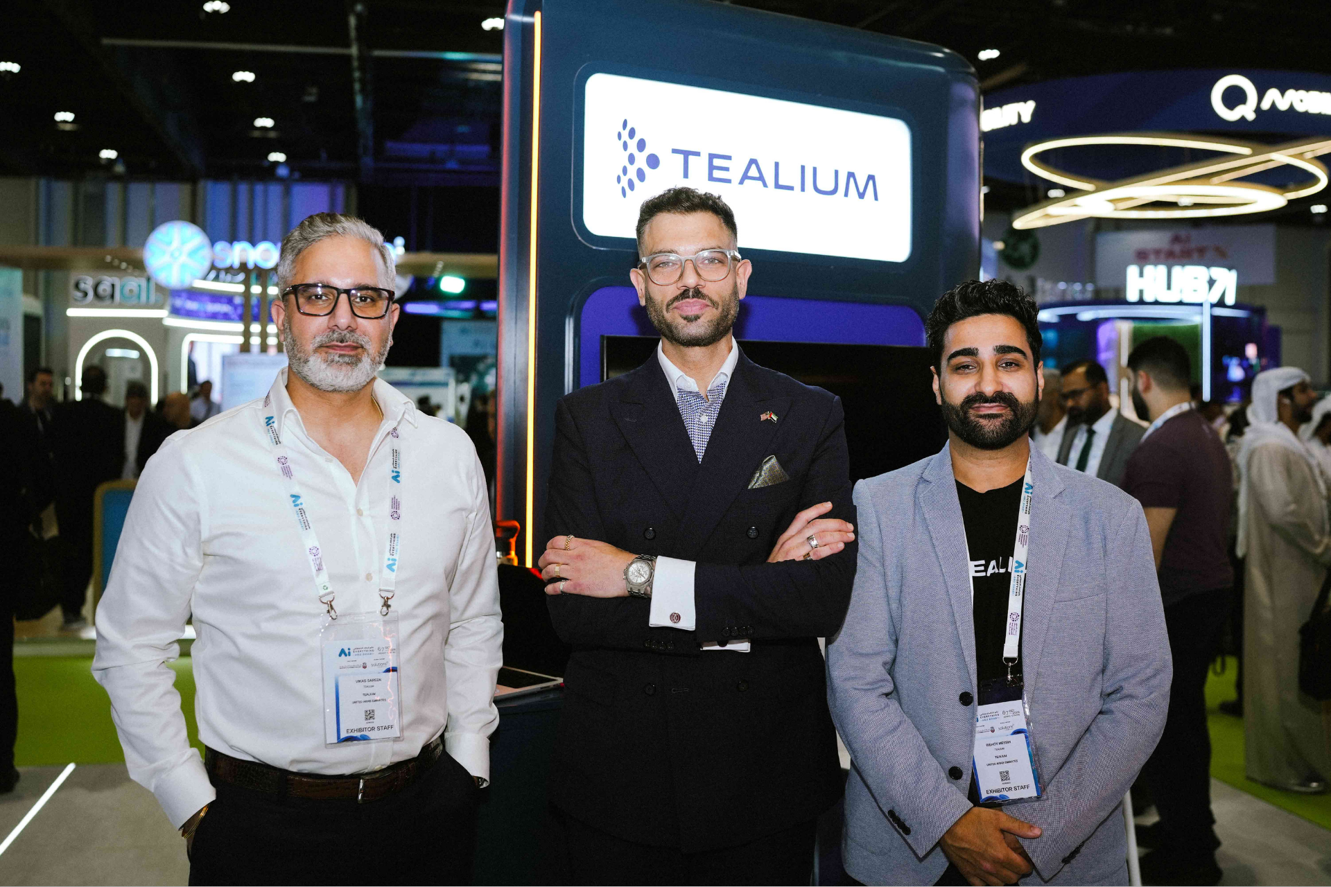 Shadi Hatoum, Regional Director MEA at Tealium, and his team at AI Everything Abu Dhabi 2026